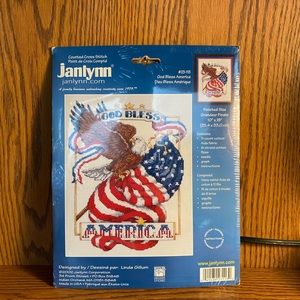 Janlynn God Bless America cross stitch. 10x13